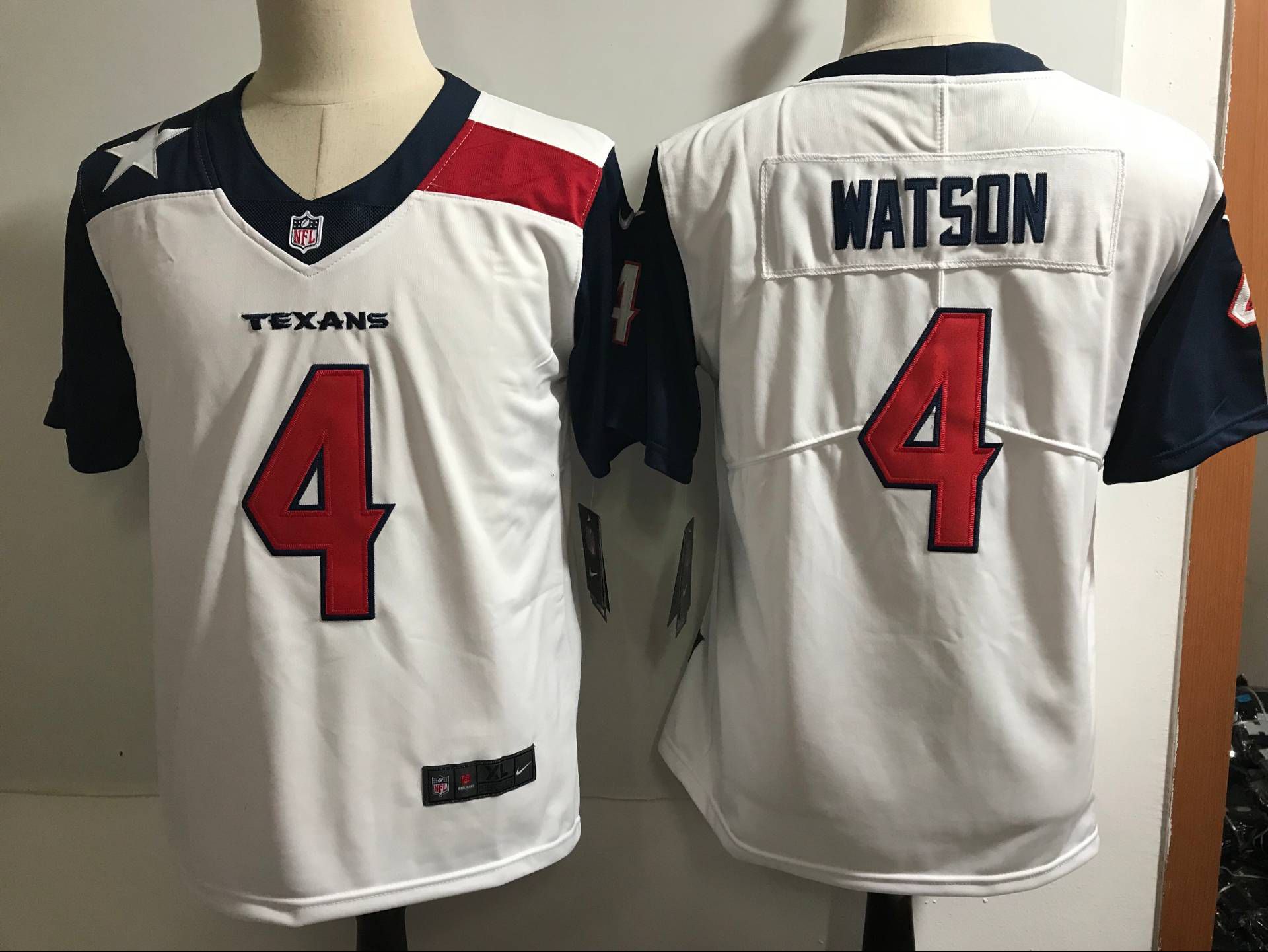Women Houston Texans 4 Watson White Nike Color Rush Limited NFL Jerseys